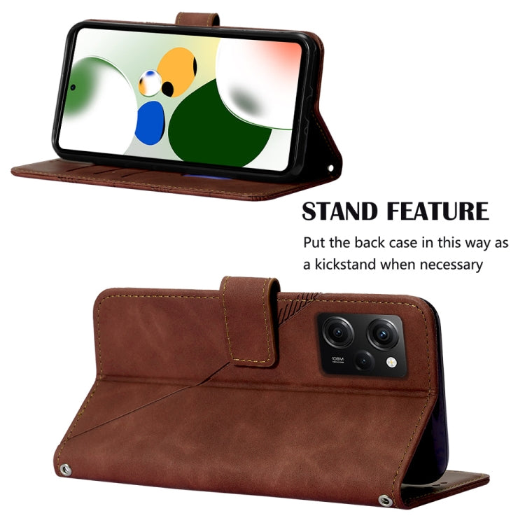 For Xiaomi Poco X5 Pro 5G Crossbody 3D Embossed Flip Leather Phone Case