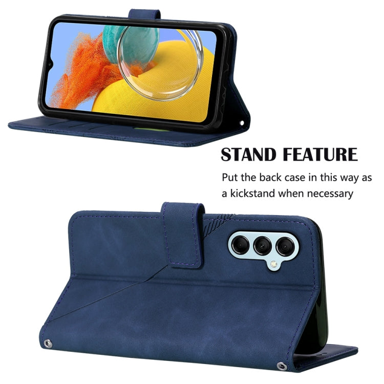 For Samsung Galaxy M14 5G Crossbody 3D Embossed Flip Leather Phone Case