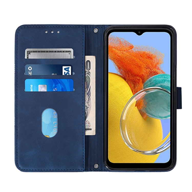 For Samsung Galaxy M14 5G Crossbody 3D Embossed Flip Leather Phone Case