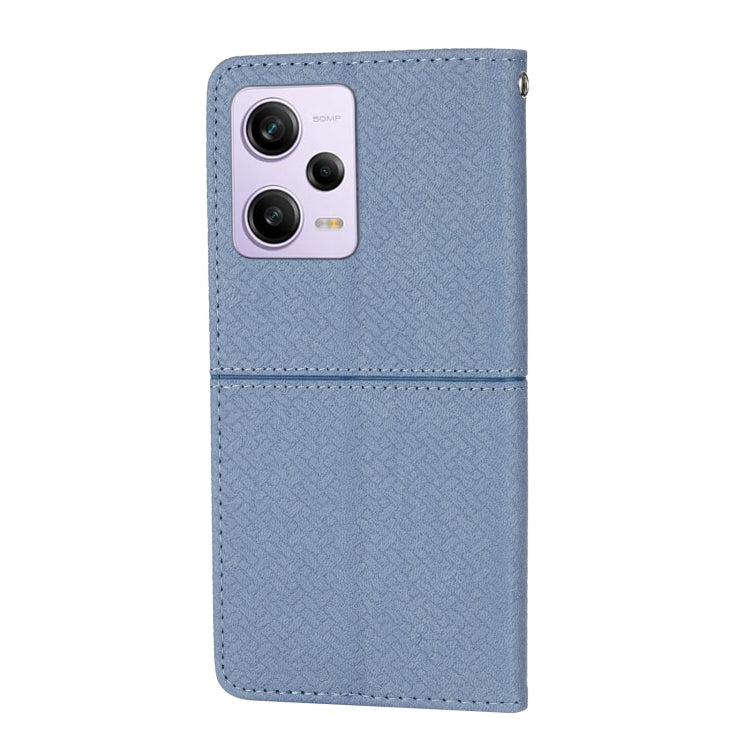 For Redmi Note 12 5G Global Woven Texture Stitching Magnetic Leather Phone Case
