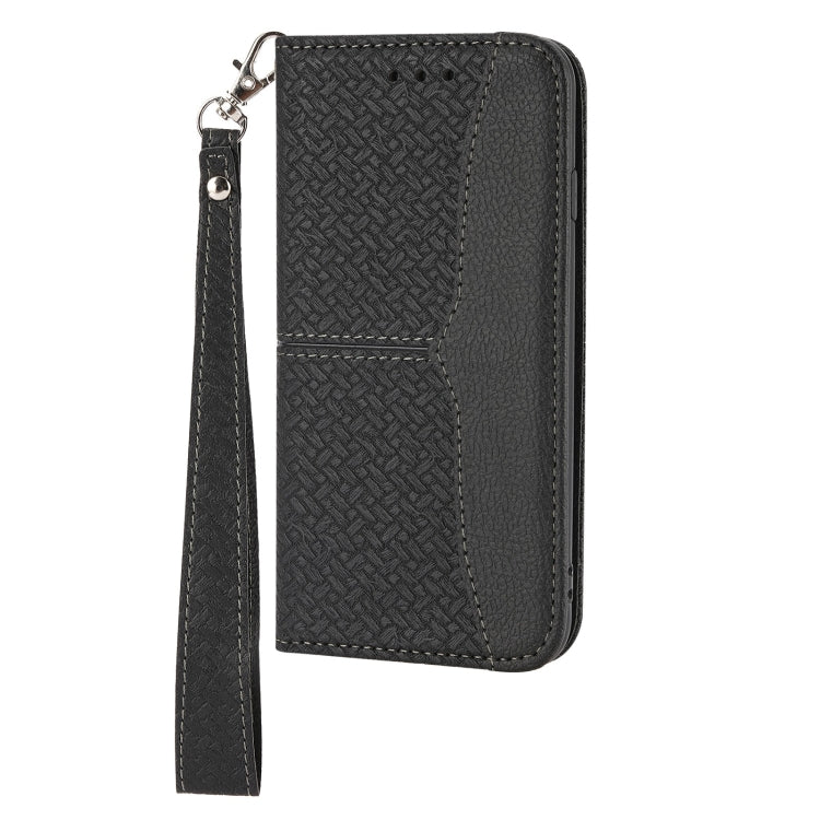 For Redmi Note 12 4G Global Woven Texture Stitching Magnetic Leather Phone Case