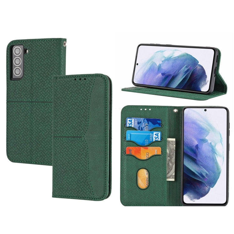 For Samsung Galaxy S23+ 5G Woven Texture Stitching Magnetic Leather Phone Case