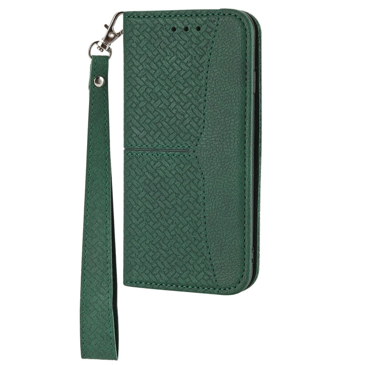 For Samsung Galaxy S23+ 5G Woven Texture Stitching Magnetic Leather Phone Case