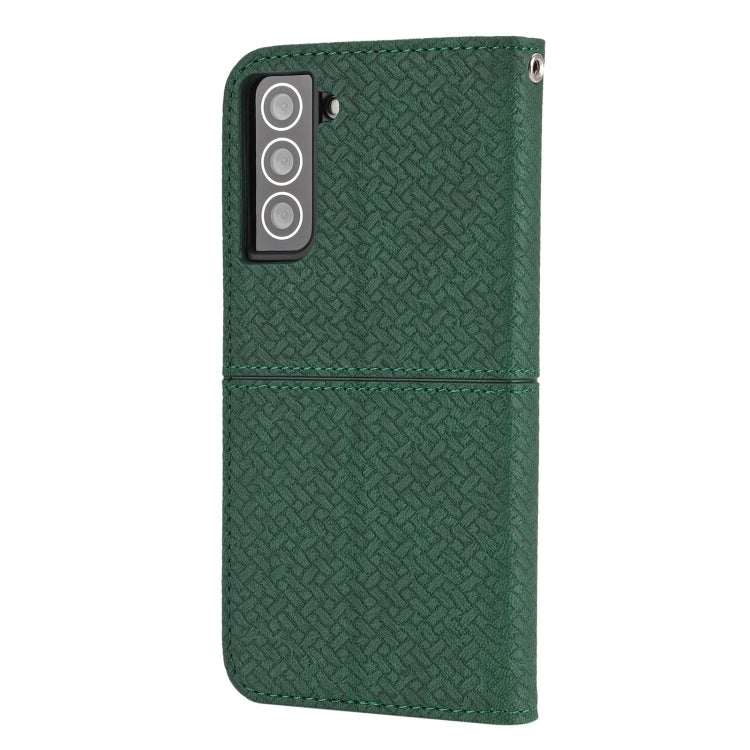 For Samsung Galaxy S23+ 5G Woven Texture Stitching Magnetic Leather Phone Case