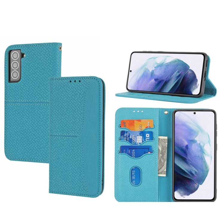 For Samsung Galaxy S23+ 5G Woven Texture Stitching Magnetic Leather Phone Case