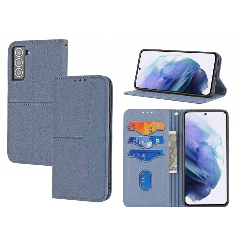 For Samsung Galaxy S23+ 5G Woven Texture Stitching Magnetic Leather Phone Case