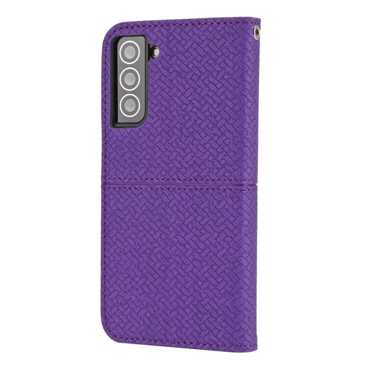 For Samsung Galaxy S23+ 5G Woven Texture Stitching Magnetic Leather Phone Case