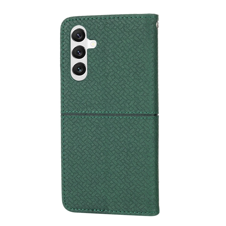 For Samsung Galaxy A14 5G Woven Texture Stitching Magnetic Leather Phone Case