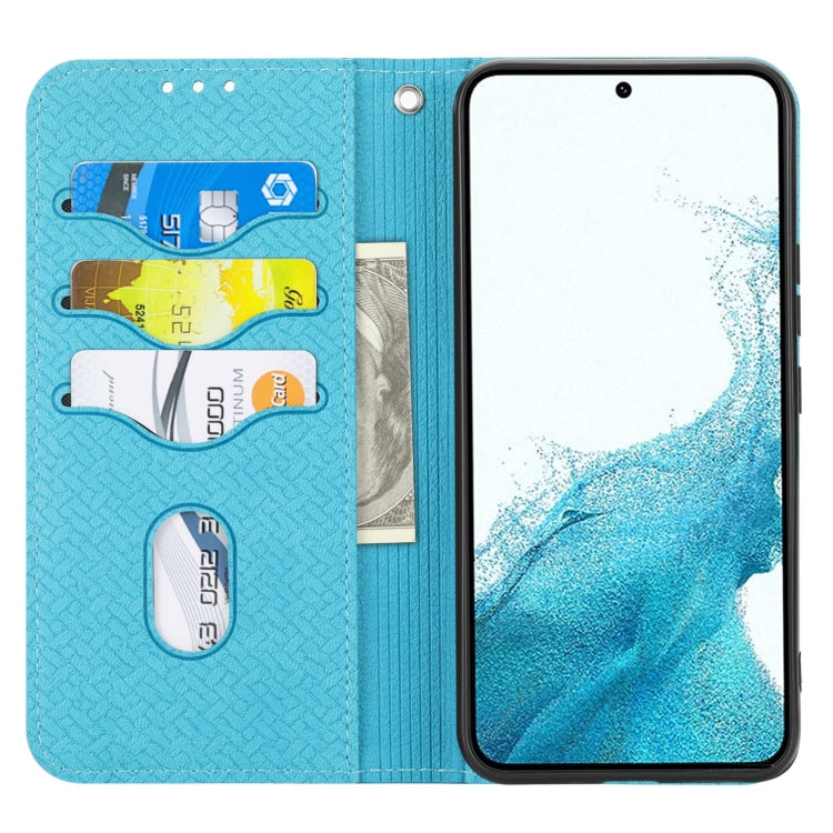 For Samsung Galaxy A14 5G Woven Texture Stitching Magnetic Leather Phone Case