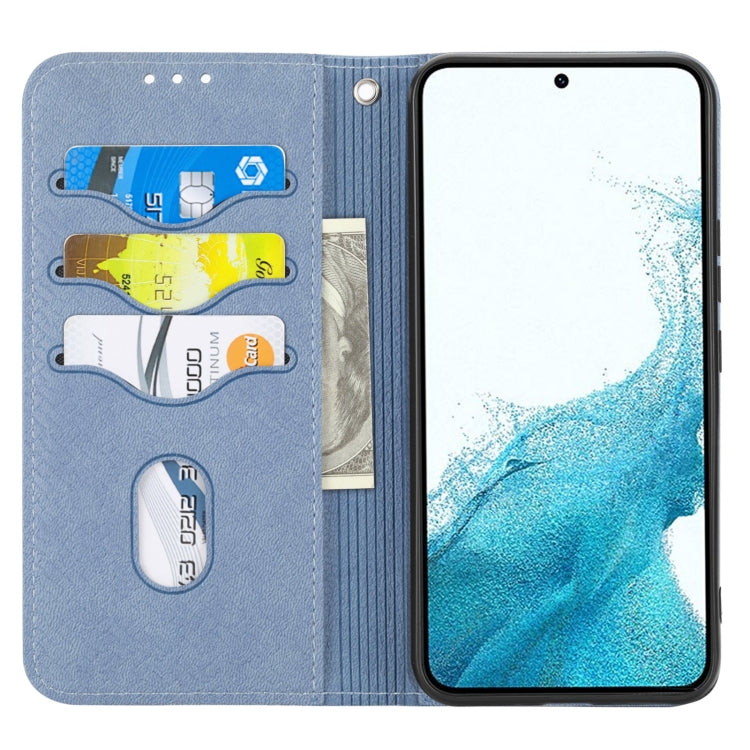 For Samsung Galaxy A14 5G Woven Texture Stitching Magnetic Leather Phone Case