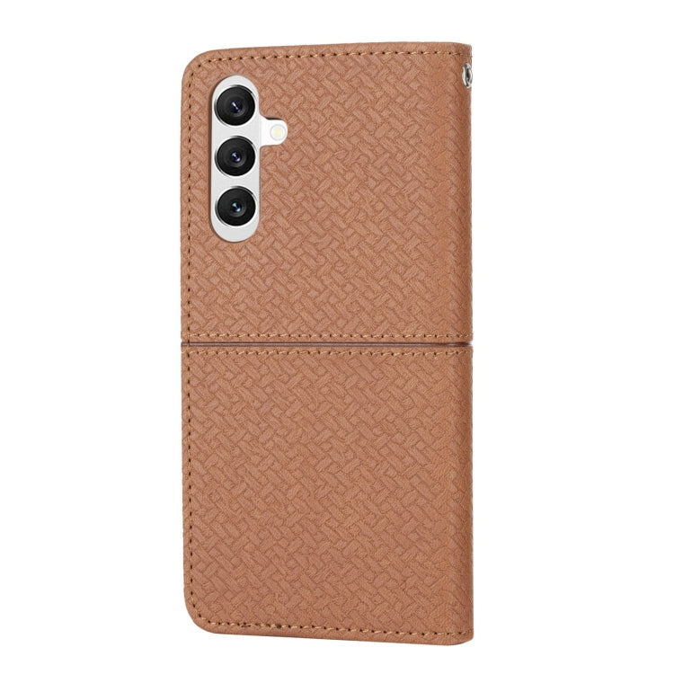 For Samsung Galaxy A14 5G Woven Texture Stitching Magnetic Leather Phone Case