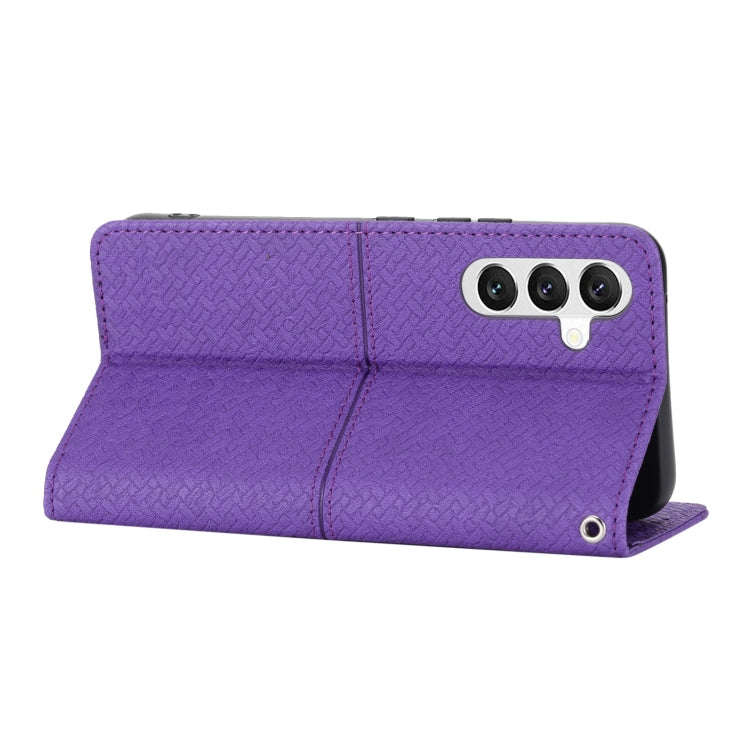 For Samsung Galaxy A14 5G Woven Texture Stitching Magnetic Leather Phone Case