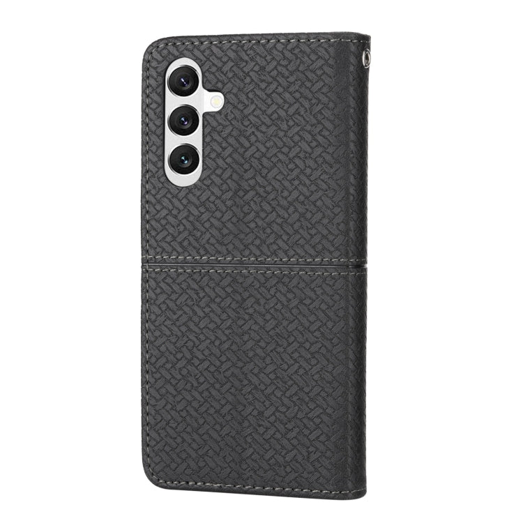 For Samsung Galaxy A14 5G Woven Texture Stitching Magnetic Leather Phone Case
