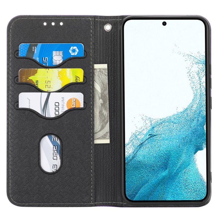 For Samsung Galaxy A14 5G Woven Texture Stitching Magnetic Leather Phone Case