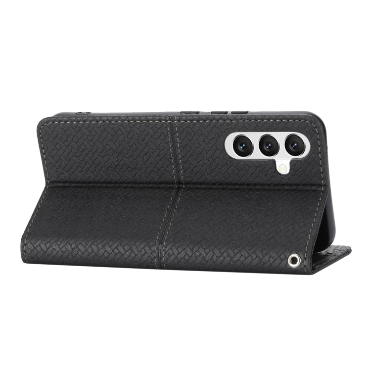For Samsung Galaxy A14 5G Woven Texture Stitching Magnetic Leather Phone Case
