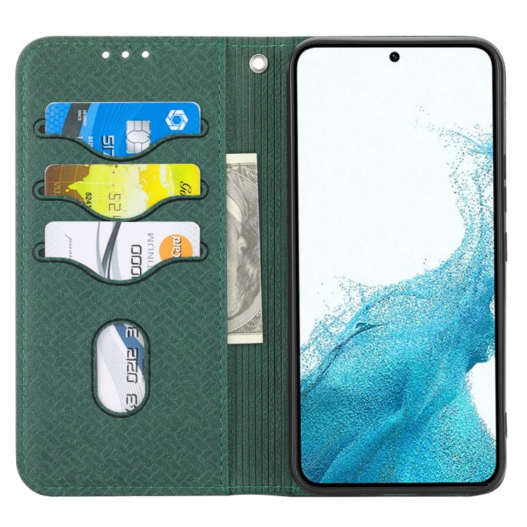 For Samsung Galaxy A34 5G Woven Texture Stitching Magnetic Leather Phone Case