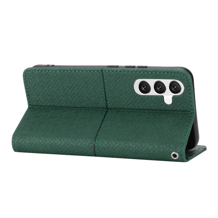 For Samsung Galaxy A34 5G Woven Texture Stitching Magnetic Leather Phone Case