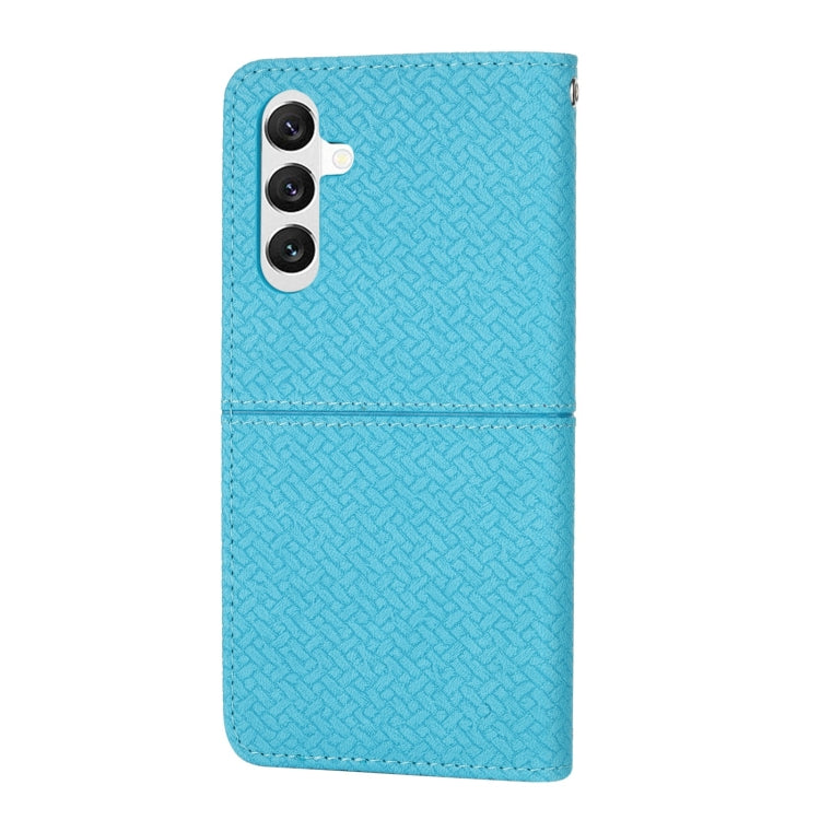For Samsung Galaxy A34 5G Woven Texture Stitching Magnetic Leather Phone Case
