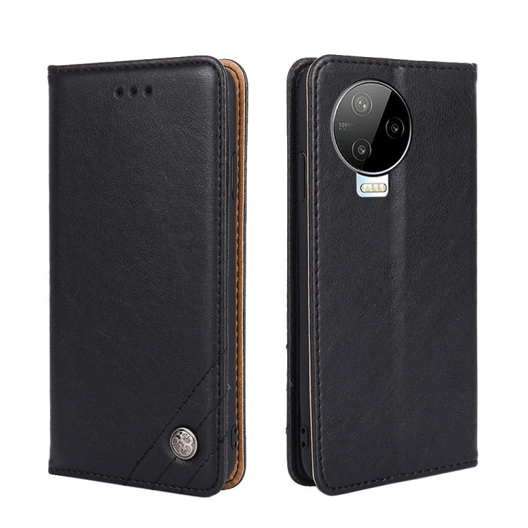 For Infinix Note 12 Pro 4G Non-Magnetic Retro Texture Leather Phone Case