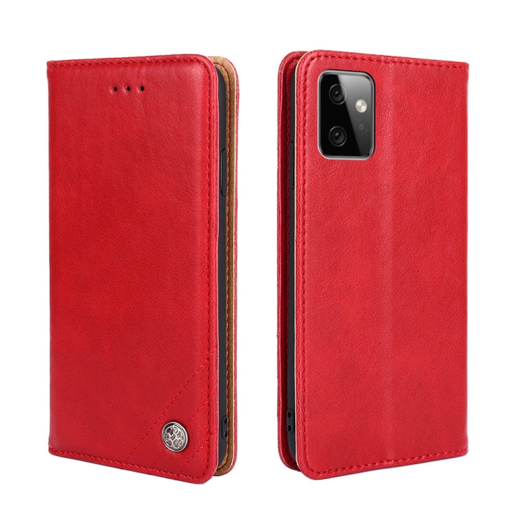 For Motorola Moto G Power 2023 Non-Magnetic Retro Texture Leather Phone Case