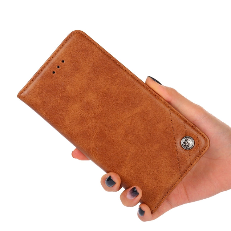 For Tecno Spark 10C Non-Magnetic Retro Texture Leather Phone Case