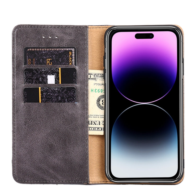 For Tecno Spark 10C Non-Magnetic Retro Texture Leather Phone Case
