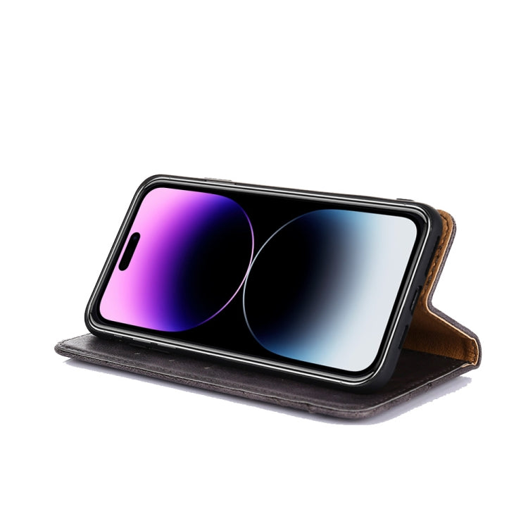 For Tecno Spark 10C Non-Magnetic Retro Texture Leather Phone Case