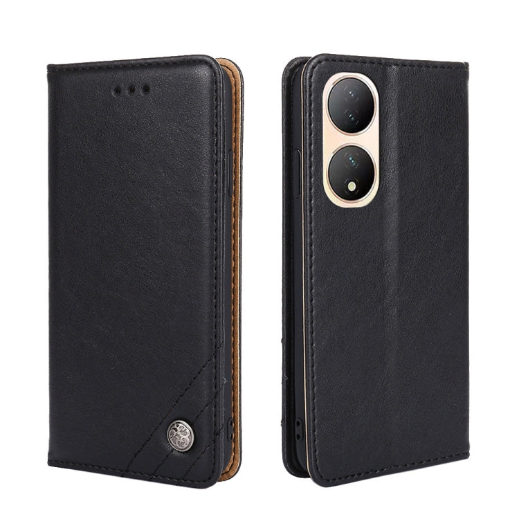 For vivo Y100 5G Non-Magnetic Retro Texture Leather Phone Case
