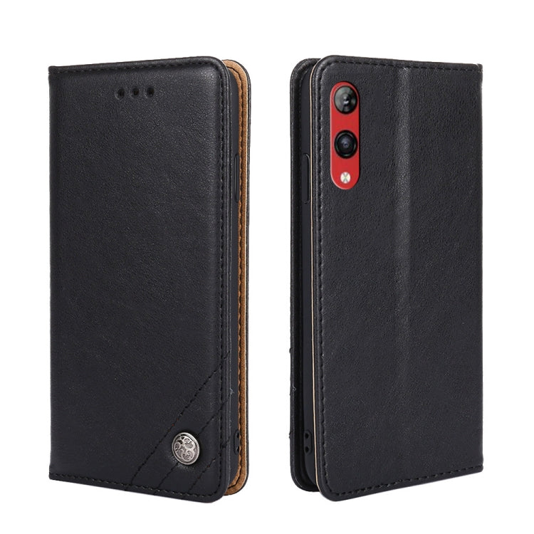 For Rakuten Hand 4G Non-Magnetic Retro Texture Leather Phone Case