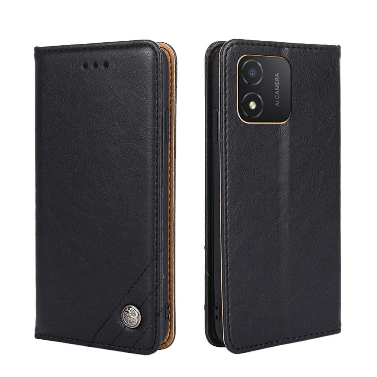 For Honor X5 4G Non-Magnetic Retro Texture Leather Phone Case