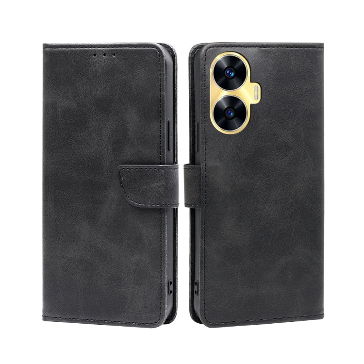 For Realme C55 4G Calf Texture Buckle Flip Leather Phone Case