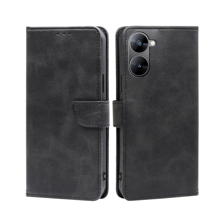 For Realme V30 5G / V30t Calf Texture Buckle Flip Leather Phone Case