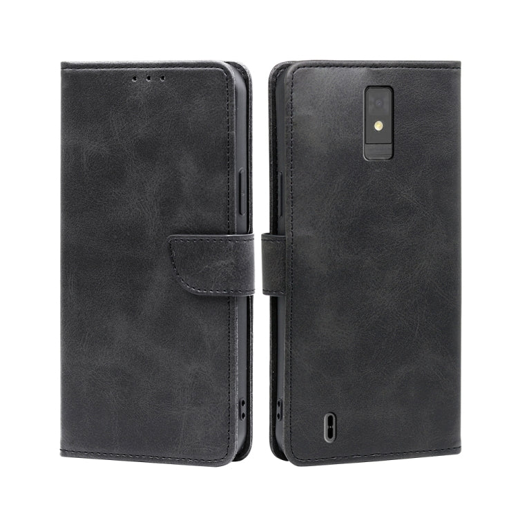 For ZTE Blade A32 Calf Texture Buckle Flip Leather Phone Case