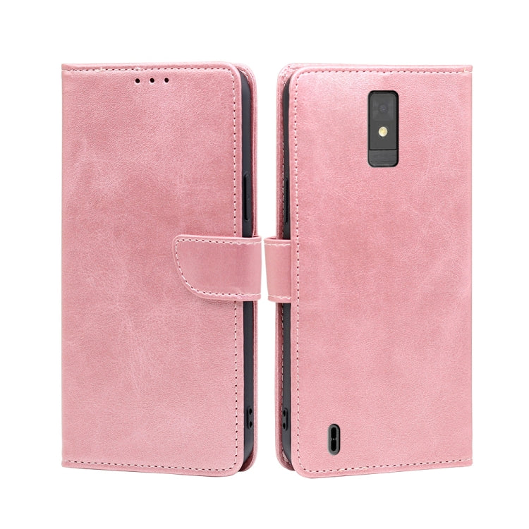 For ZTE Blade A32 Calf Texture Buckle Flip Leather Phone Case
