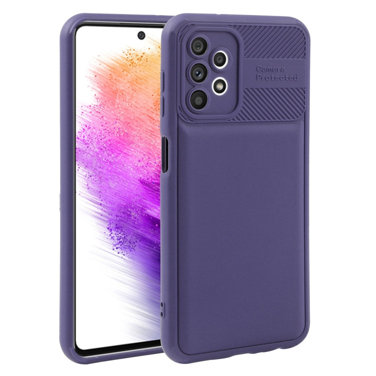 For Samsung Galaxy A73 5G Twill Texture TPU Shockproof Phone Case