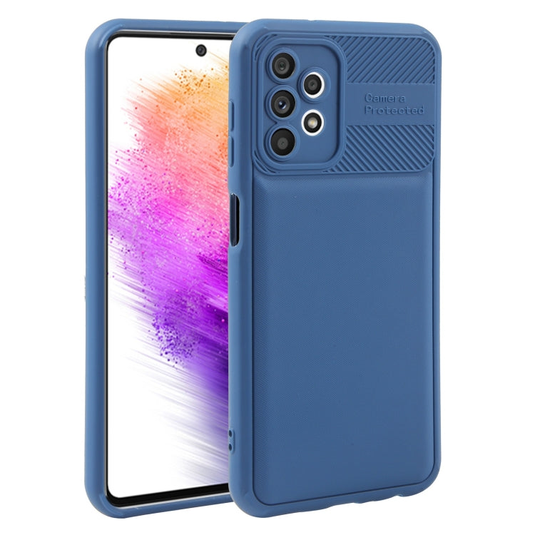 For Samsung Galaxy A73 5G Twill Texture TPU Shockproof Phone Case