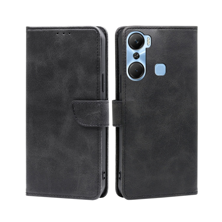 For Infinix Hot 12 Pro Calf Texture Buckle Flip Leather Phone Case