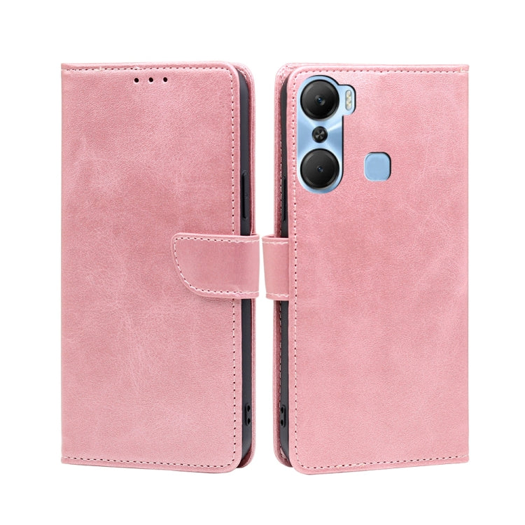 For Infinix Hot 12 Pro Calf Texture Buckle Flip Leather Phone Case