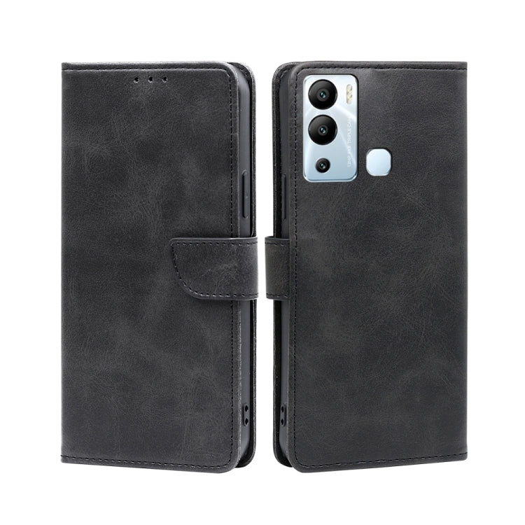 For Infinix Hot 12i Calf Texture Buckle Flip Leather Phone Case