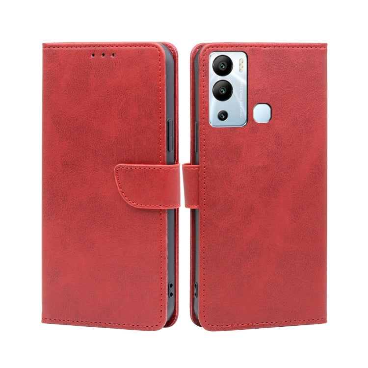 For Infinix Hot 12i Calf Texture Buckle Flip Leather Phone Case