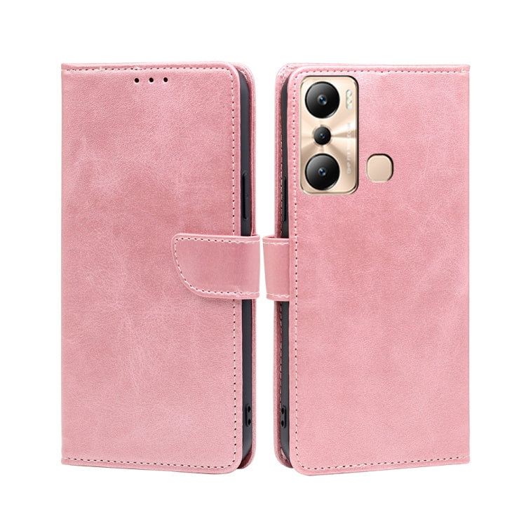 For Infinix Hot 20i Calf Texture Buckle Flip Leather Phone Case