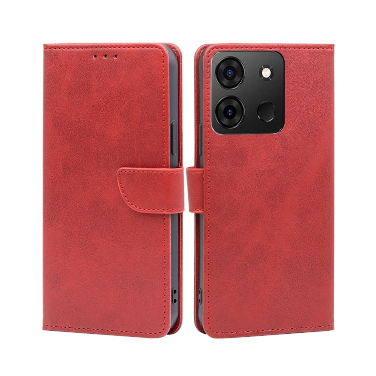 For Infinix Smart 7 Calf Texture Buckle Flip Leather Phone Case