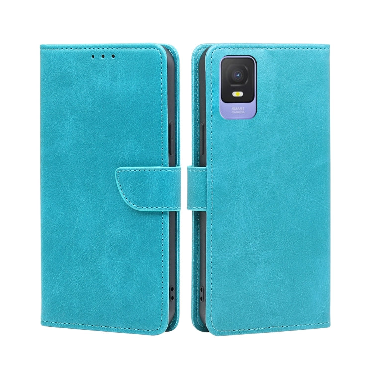 For TCL 403 Calf Texture Buckle Flip Leather Phone Case