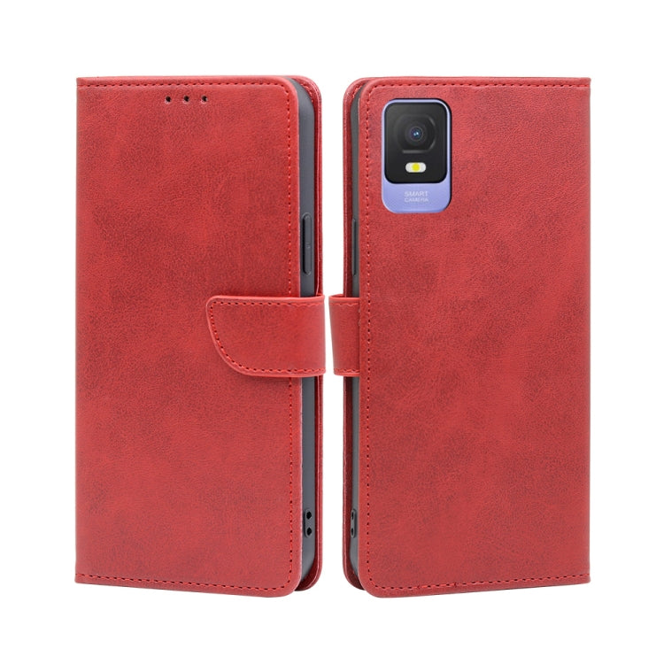 For TCL 403 Calf Texture Buckle Flip Leather Phone Case