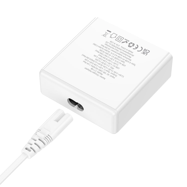 hoco C114B Vision PD 65W USB-C / Type-C + 4 USB Five Ports Fast Charger, Plug Type:UK Plug(White)