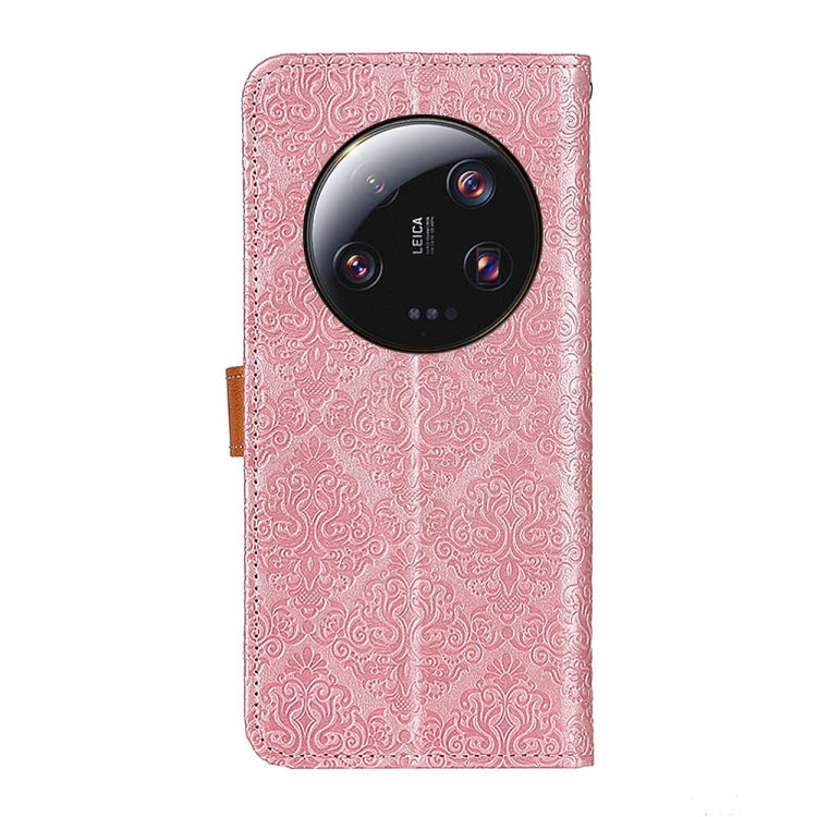 For Xiaomi 13 Ultra European Floral Embossed Flip Leather Phone Case