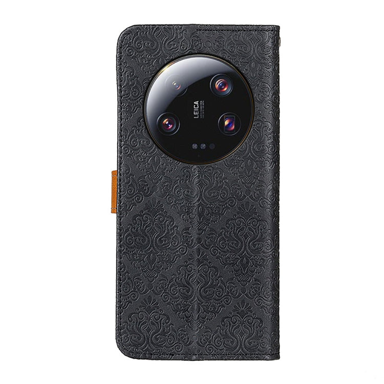 For Xiaomi 13 Ultra European Floral Embossed Flip Leather Phone Case