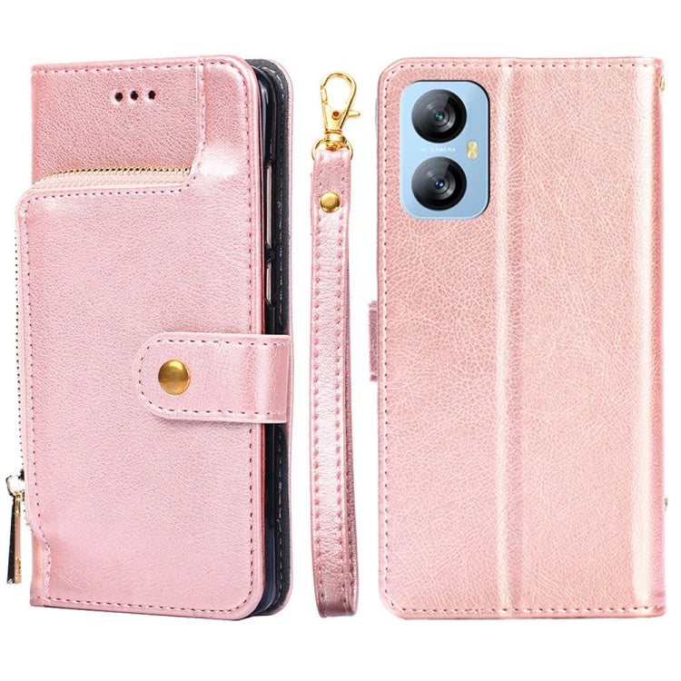 For Blackview A52 Zipper Bag Leather Phone Case