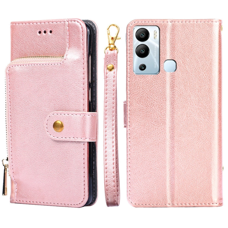 For Infinix Hot 12i Zipper Bag Leather Phone Case