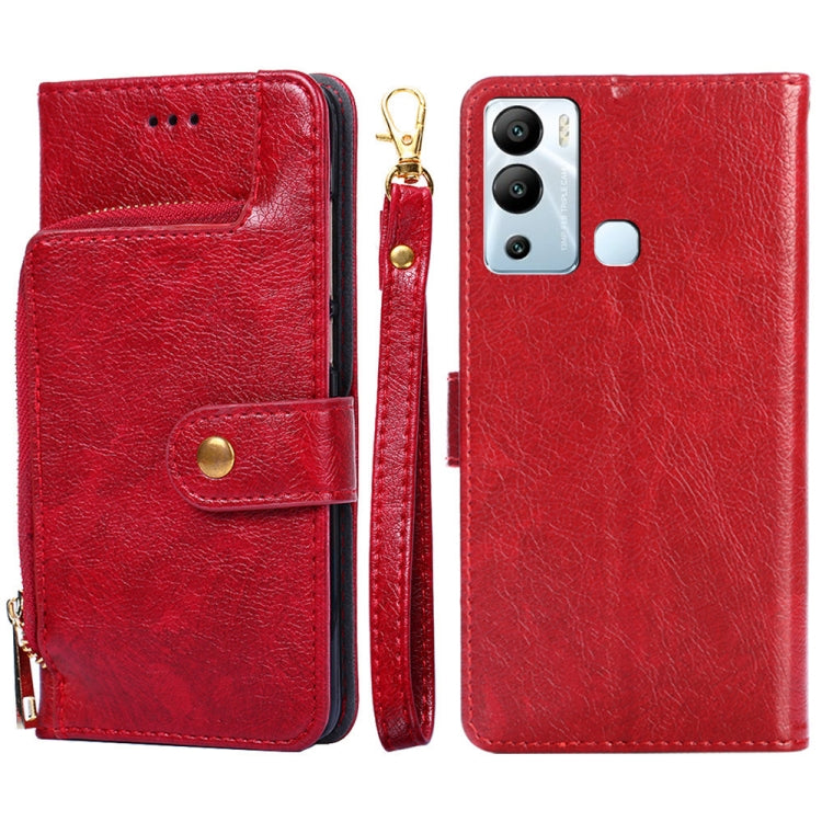 For Infinix Hot 12i Zipper Bag Leather Phone Case